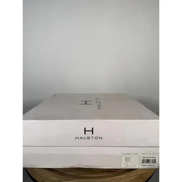 NWB H Halston Women's Charlotte Ankle Boots Black US Size 9 - Picture 11 of 11